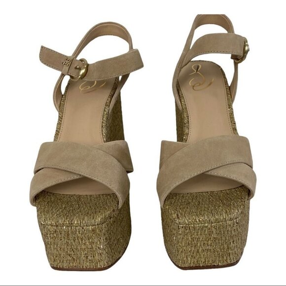 NEW Sam Edelman Trianna2 Sandals Platform Revolve Size 10 Suede Y2K 90s Wedges - Picture 6 of 11